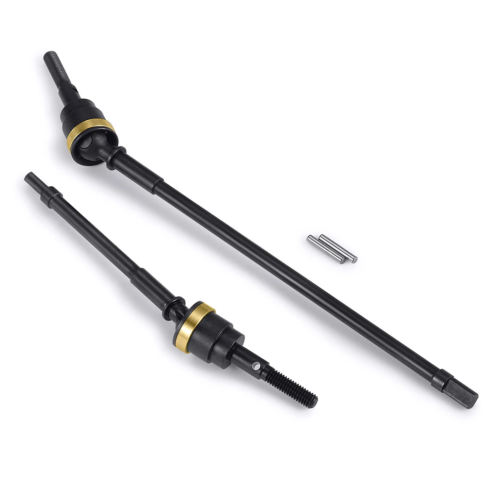 YEAHRUN 2Pcs HD Steel Front Axle CVD Drive Shafts for Axial Wraith 90018 1/10 RC Crawler Car Model Upgrade Parts