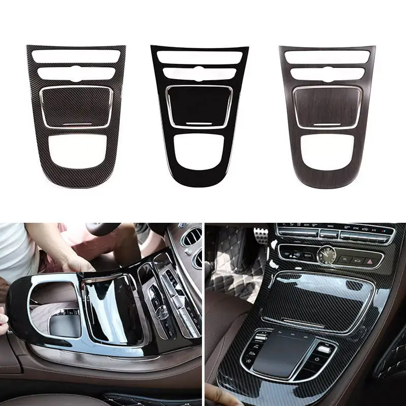 For Mercedes Benz E Class W213 S213 A238 C238 2019 2020 2021 Car Interior Accessories Center Gear Shift Panel Frame Cover Trim