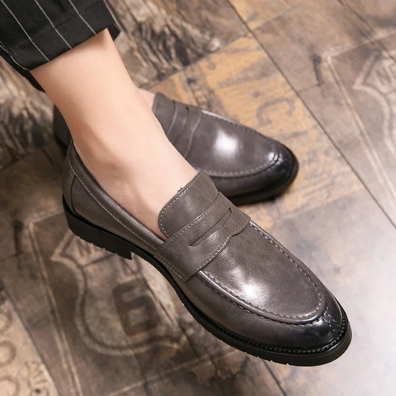 Spring Men Driving Moccasins Comfortable Slip on Oxford Shoes Men Casual Shoes Leather Loafers Office Designer Shoes Men 38-46