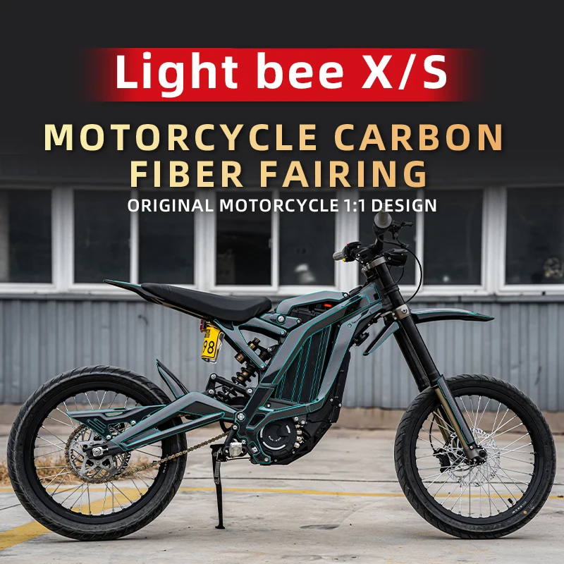 For Surron Light bee X S Motorcycle Carbon Fiber Fairing Stickers Kits Of Bike Accessories Decoration Protection Decals Stickers