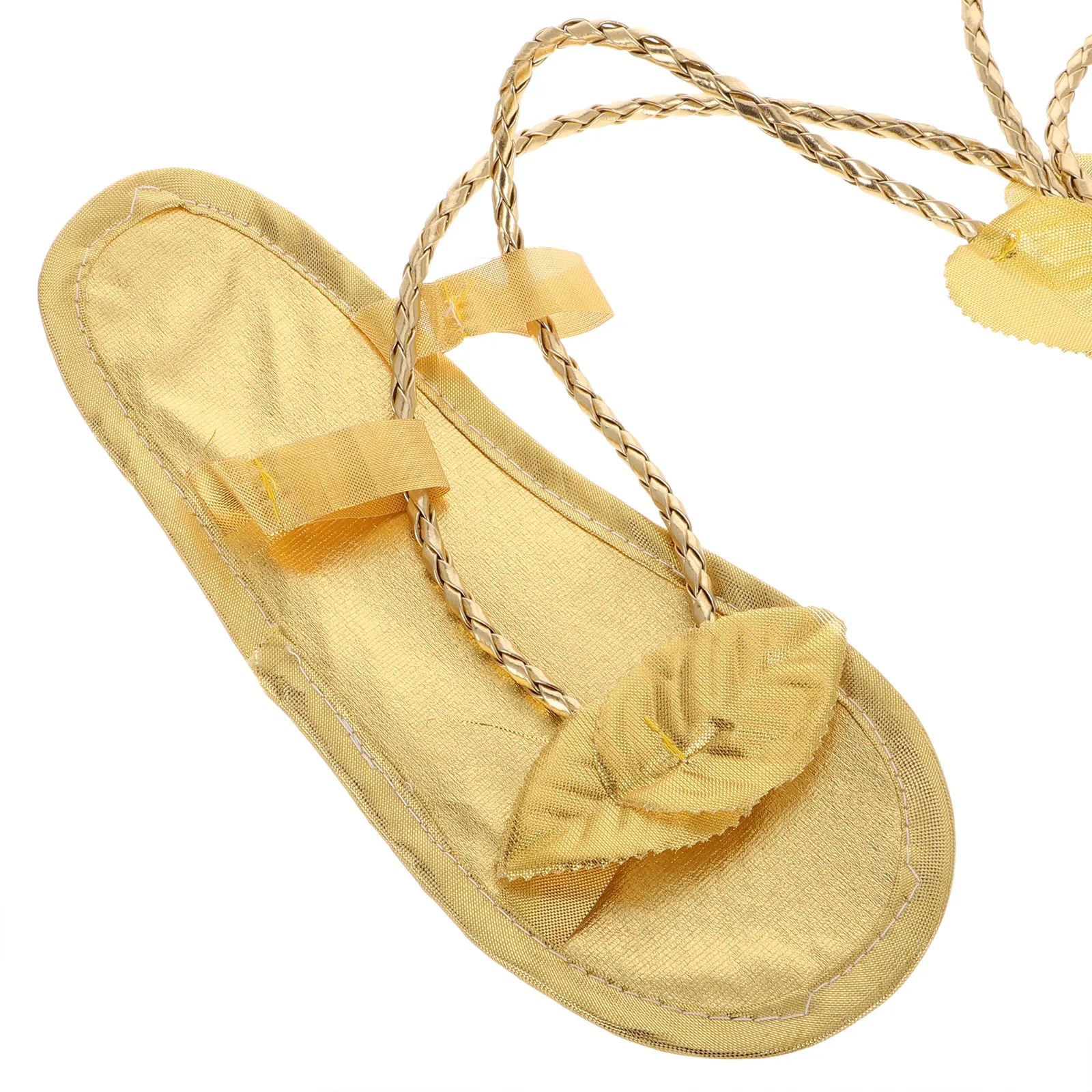 Confezione da 5 sandali dorati da 5 pezzi per donna, scarpe da fata, costume cosplay della dea elfo