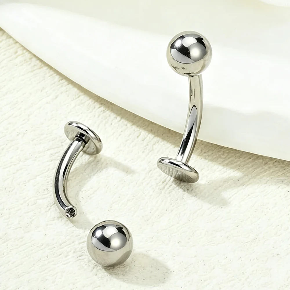 ASTM F136 G23 Titan Bauchnabelpiercing Körperschmuck mit Innengewinde und Zirkonia, 14G 8mm 10mm 12mm 14mm 16mm – Detail 2