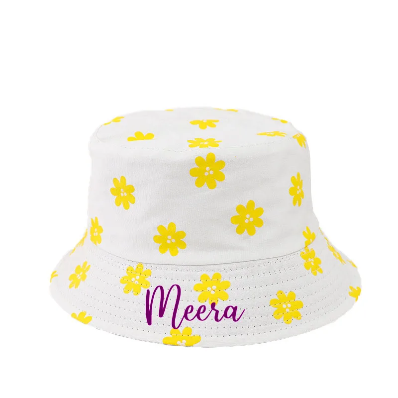 Personalized New Baby Hat Summer Kids Accessories Girl Beach Sun Hat Outdoor Kid Toddler Girl Bucket Fisherman Cap Bonnet Enfant