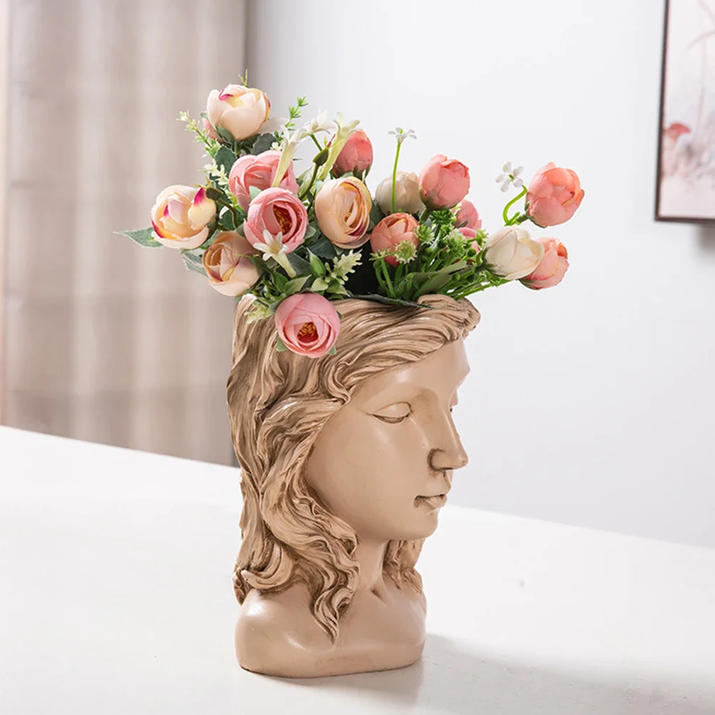 

Creative Resin Planter Pot for Succulents and Cacti Indoor Plant Container Decorative Desktop Adornment Home