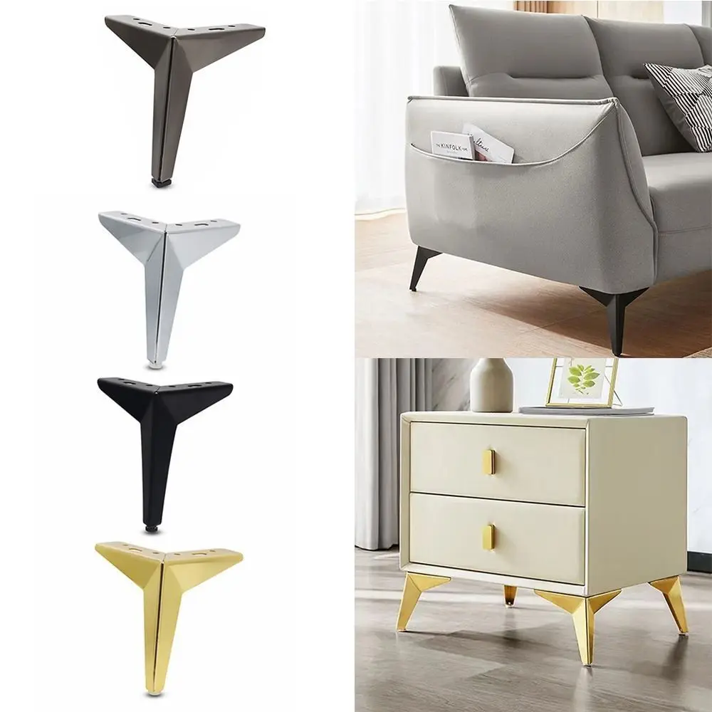 

Triangle Furniture Legs Wear-resistant Replacement Cabinet Legs Metal Anti Scratch Nightstand Storage Box Leg