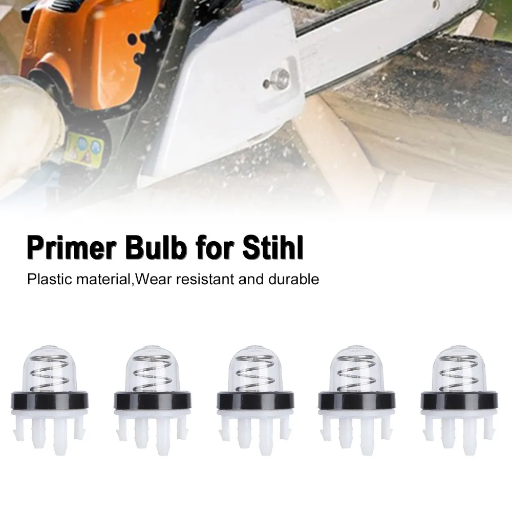 5PCS Plastic Primer Bulb Replacement Universal Compact Fuel Primer Bulb White for Stihl TS410 TS410Z TS420 TS420Z