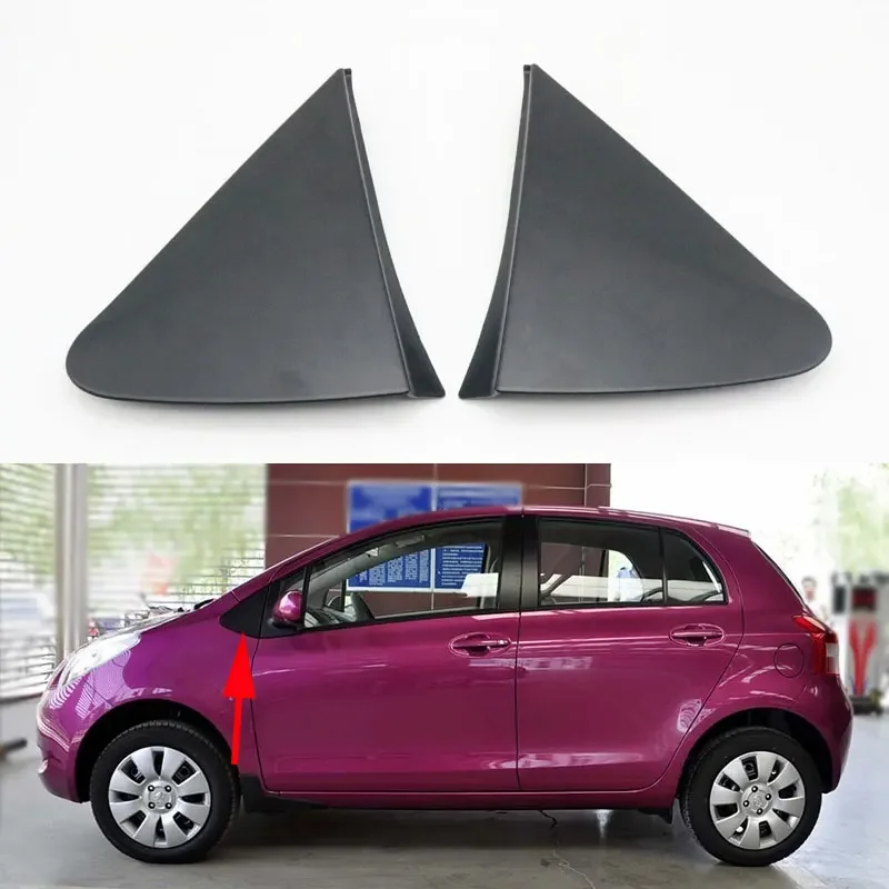 Auto Front Window Glass Triangle Plate Side Mirror Corner Garnish Cover Panel For TOYOTA Yaris 2008 2009-2012