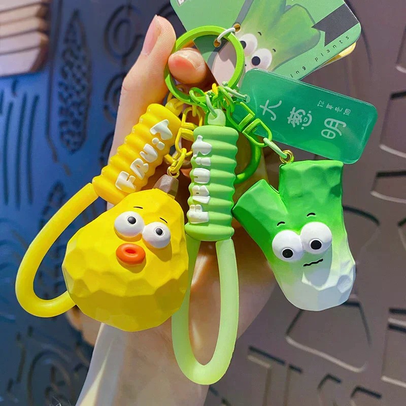 الكرتون الإبداعية ملتوي الخضار الفاكهة سلسلة المفاتيح قلادة حقيبة الظهر الديكور الهدايا #5