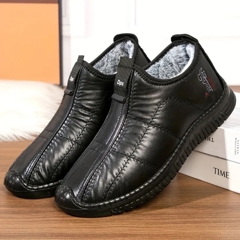 Men's Boots Winter Plush Warm Cotton Shoes Outdoor Waterproof Snow Booties Winter Casual Cotton Shoes for Men Botas Para Hombre