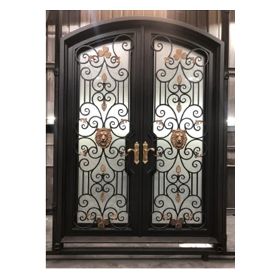 Golden Supplier Iron Sheet Doors Front Door Iron Wrought Prices Wrought Iron Door