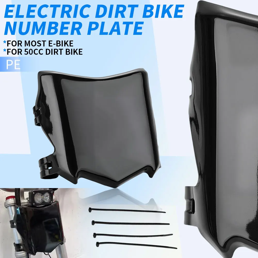 Placa de Licença Dianteira para Bicicleta Elétrica Surron S X, Acessórios para Motocicleta, Placa de Número para Stark Varg, Talaria Sting Q20, Dirt EBike