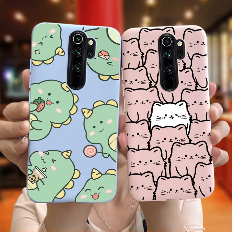 Case For Xiaomi Redmi Note 8 Pro Cute Animal Cartoon Candy Color Soft Silicon TPU Phone Bumper For Redmi Note 8Pro Back Cover