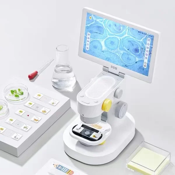 9 Inch Video Touch 1200X Magnification USB Digital  Biological Microscope With LCD Screen For Laboratory