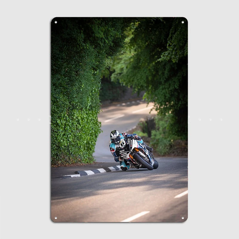 Michael Dunlop Retro Poster Metal Posters Sign Car Club Indoor Outdoor Room Decoration Home Bar Decor Wall Decor