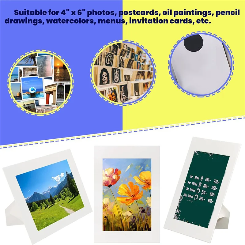 

120 Pack Paper Picture Frames For 4 X 6Inch Photos, Standing White Cardboard Photo Frames With Easel DIY Crafts Frame-A83Z