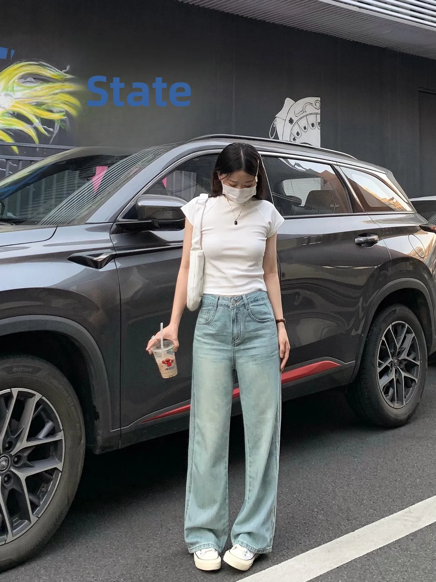 

Широкие джинсы с высокой талией, свободные джинсы, женские повседневные брюки в стиле ретро, весенне-летняя коллекция 2024