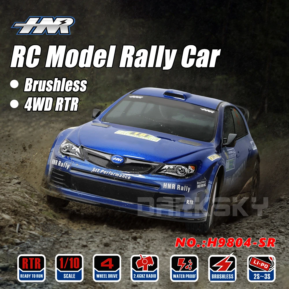 

HNR H9804-SR 1/10 4WD RC Simulation Electric Remote Control Model Car Rally Racing Brushless RTR Adult Children's Toys