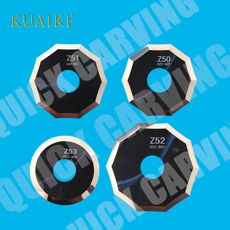 

10PCS Rotary Blade Z50 Z51 Z52 Z53 Round Cutting Knife Decagonal Blades Inner Diameter 8mm Cnc Cutter
