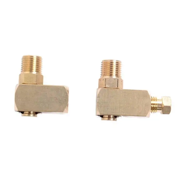 10pcs PLH-418 Rotating Swivel Elbow 90° Hydraulic Quick Coupler 360° Adjustable Right Angle Fitting