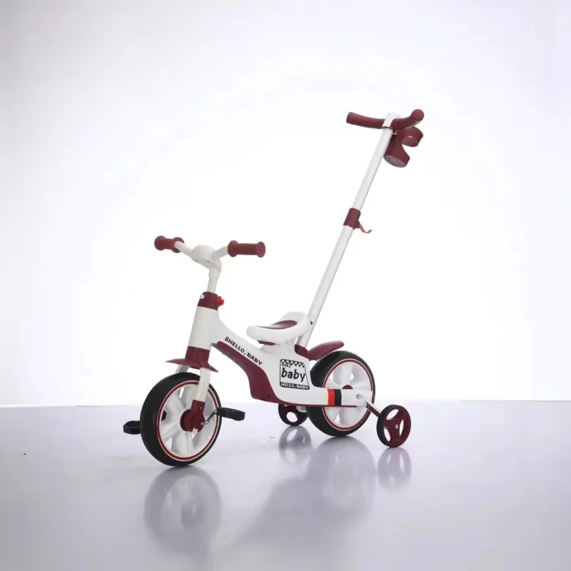 Pushrod, suitable for children aged 1-3, 6-in-1 children's stroller bicycle