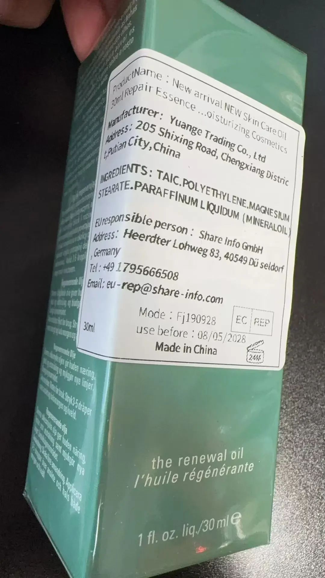 BUON Nuovo arrivo NUOVO Olio per la cura della pelle 30ml Essenza di riparazione Viso Cosmetici idratanti Strumento per il trucco