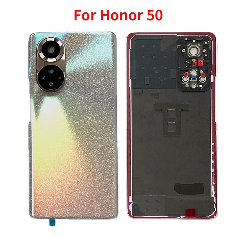 6.57 inch Back Glass For Huawei Honor 50 NTH-AN00 NX9 Back Battery Cover Housing Rear Door Back Case with Camera Frame Lens