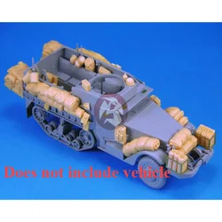 Resina Die-Cast veículo blindado tanque, combate peças do veículo, modificação, sem pintura modelo, M3A1, 1:35