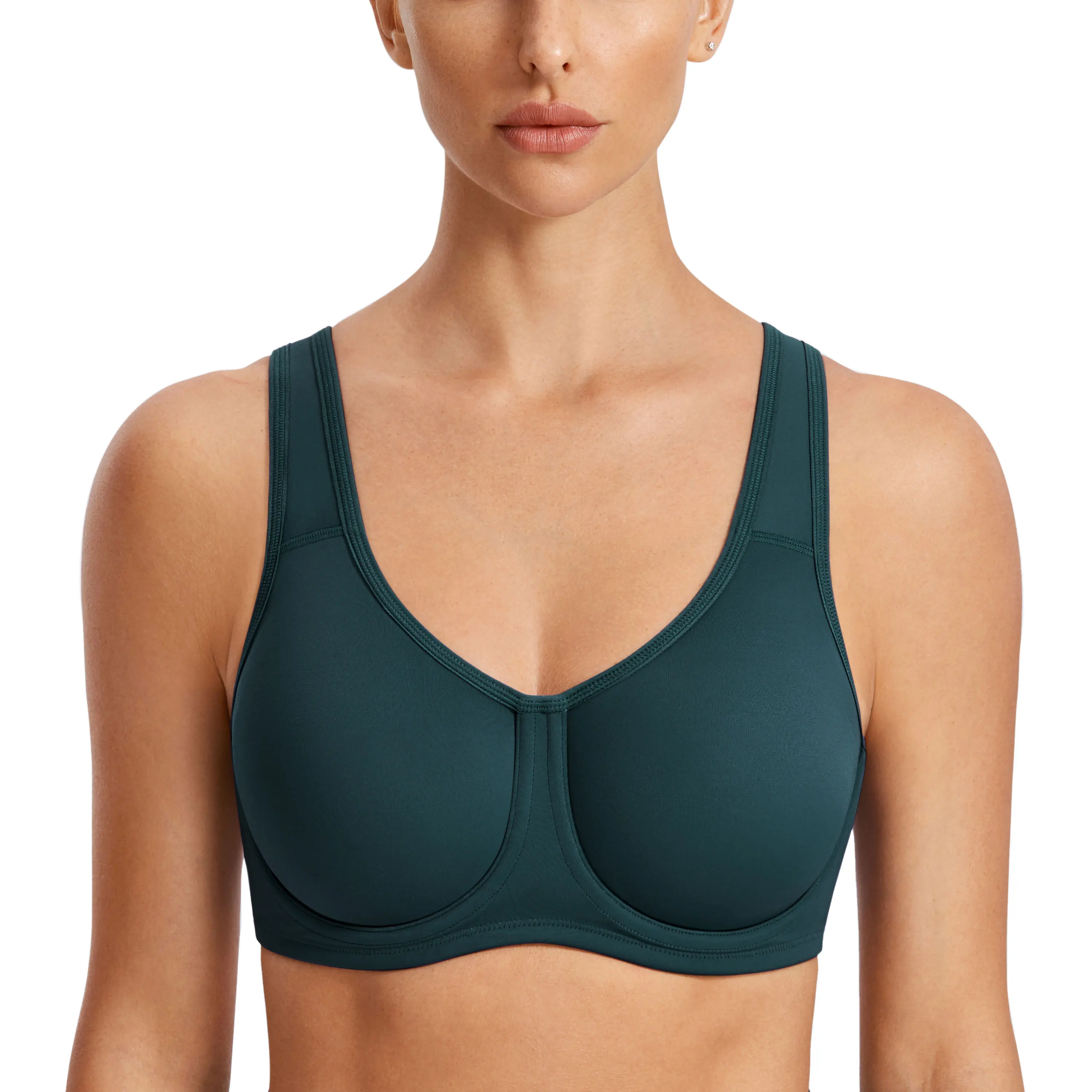 Women Bra Exercise Solid High Impact Plus Size Workout Running Sports Female Bras 2023 Fitness Underwire Bras Bralette
