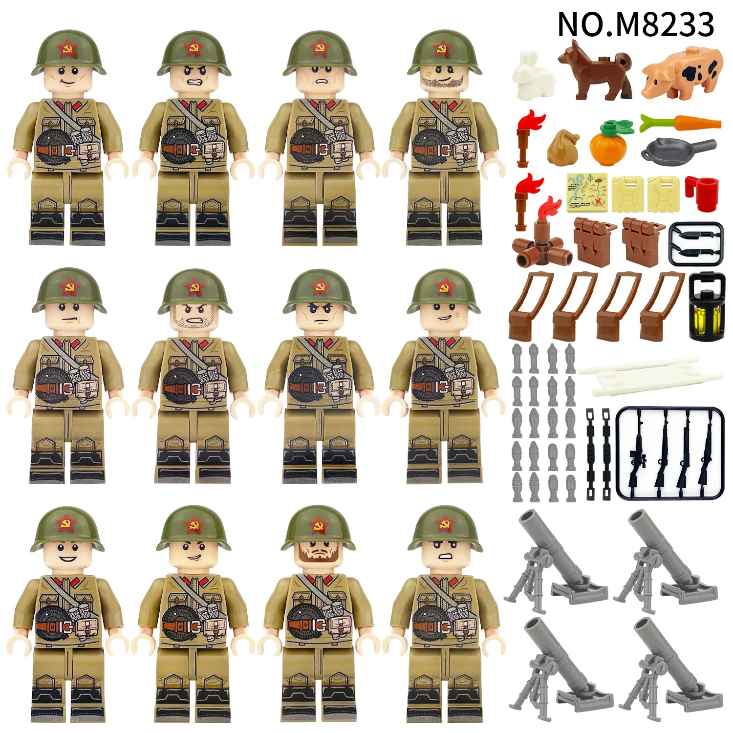 MOC Medieval Military Building Blocks Elven Warrior Orc Rohan Gondor Knight Character Set Animal Army Weapon Bow Crossbow Toy