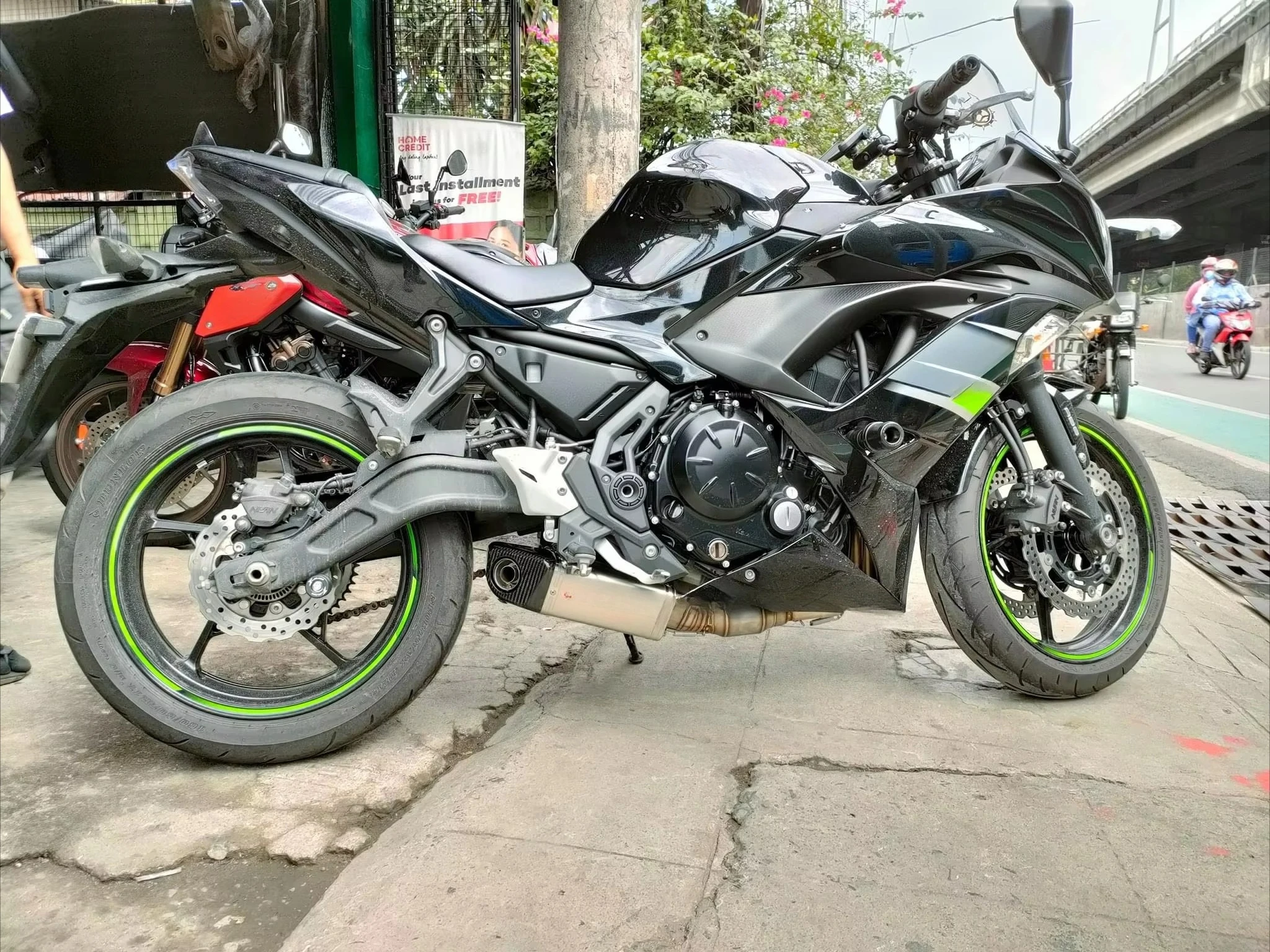 Teentop Motorcycle Stainless Full Exhaust System for Z650  NINJA650 2017-2021 Exhaust Pipe With