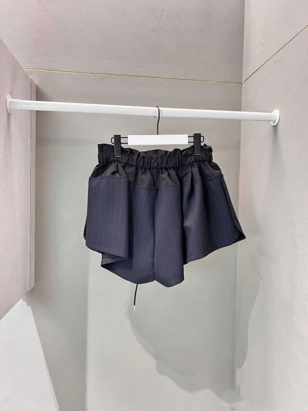SAC 2026 summer elastic high-waisted lace-up bud casual pants spliced thin and high shorts