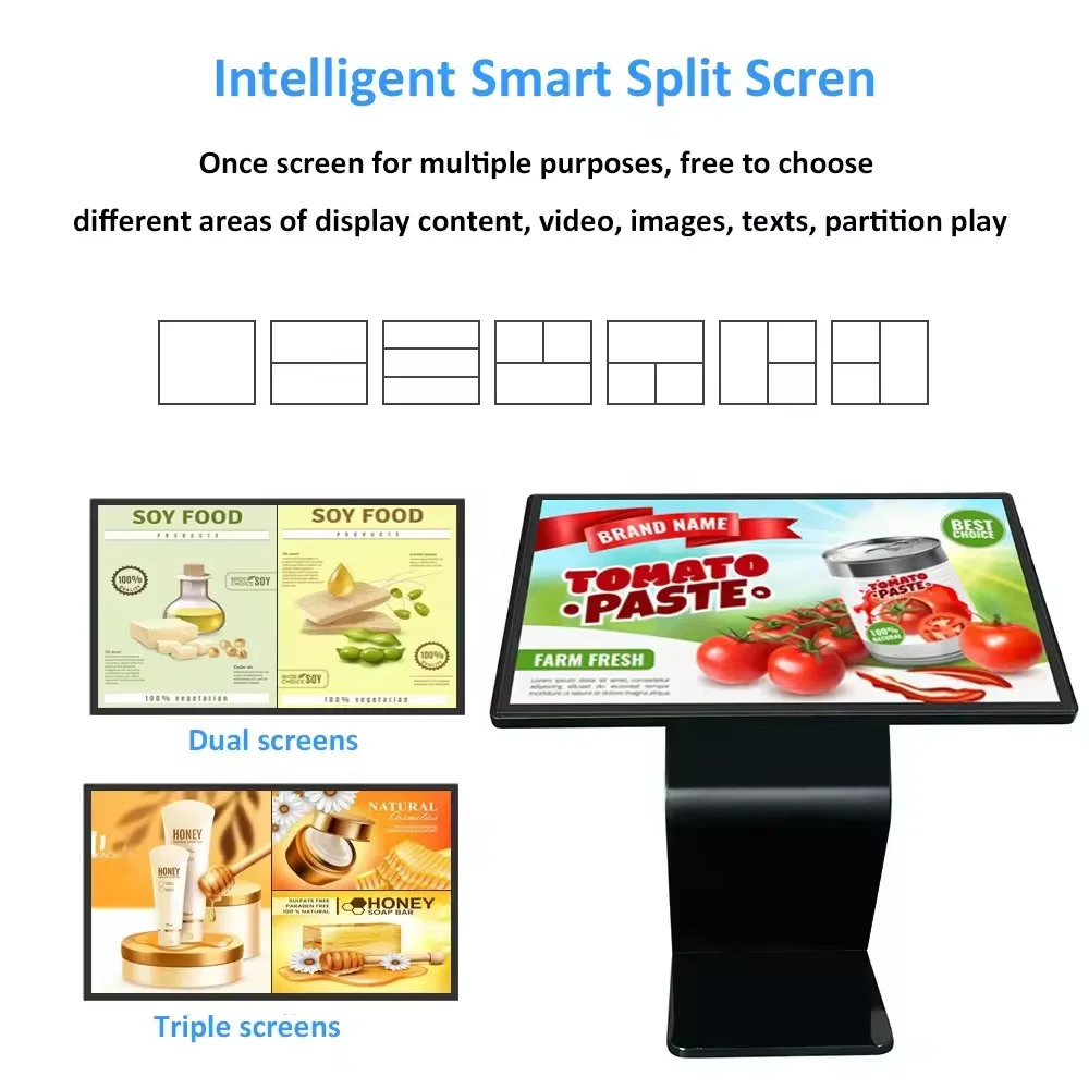 Shopping Mall Map Information Guidance Interactive Board Digital Signage Kiosk Display Horizontal Media Player