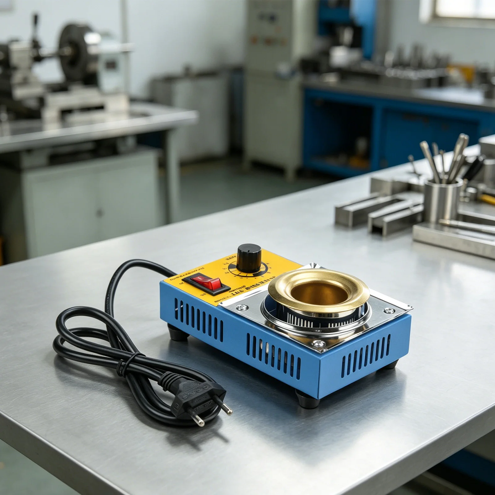 Bench-top Desoldering 100 550 Solder Pot Adjustable Temperature Solder Pot Tin Melter Stepless Temperature Knob