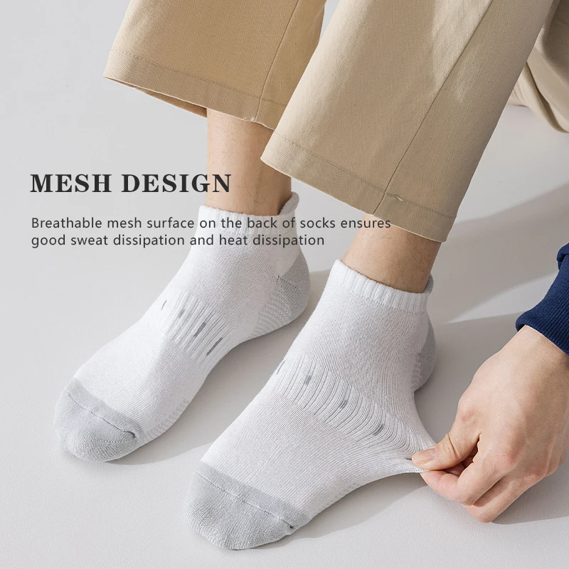 4/5 Pairs/lot Men Sports Sock Breathable Deodorant Running Socks Fitness Fashion No Show Travel Socks For Men