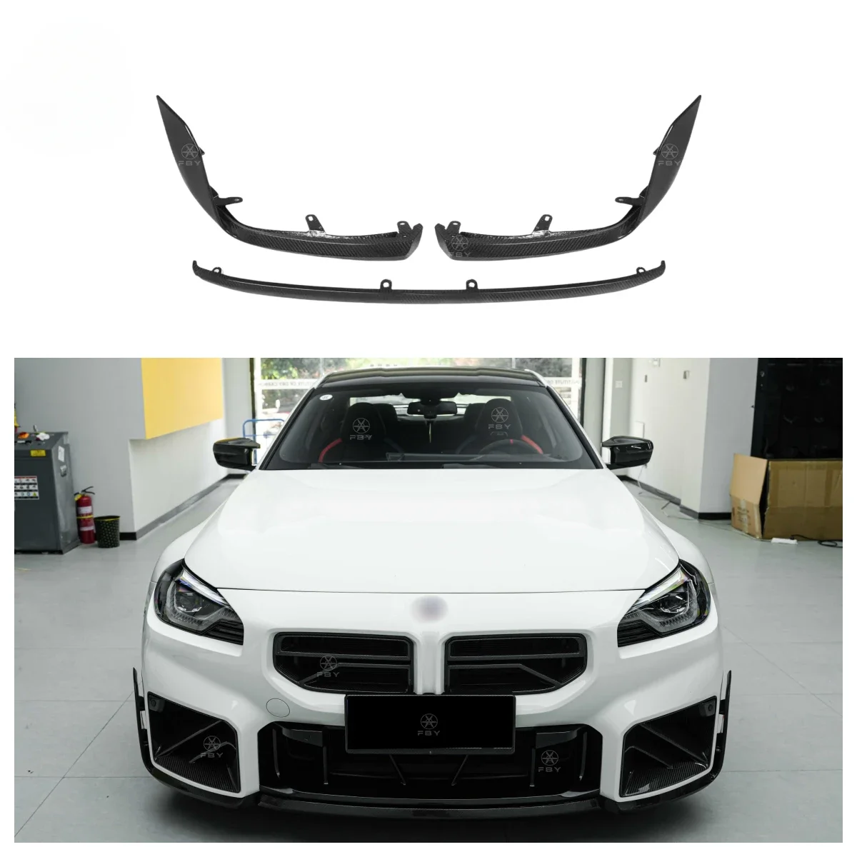 High Quality Dry Carbon Fiber MP Style Front Bumper Lip For  2 Series G87 M2 2023+