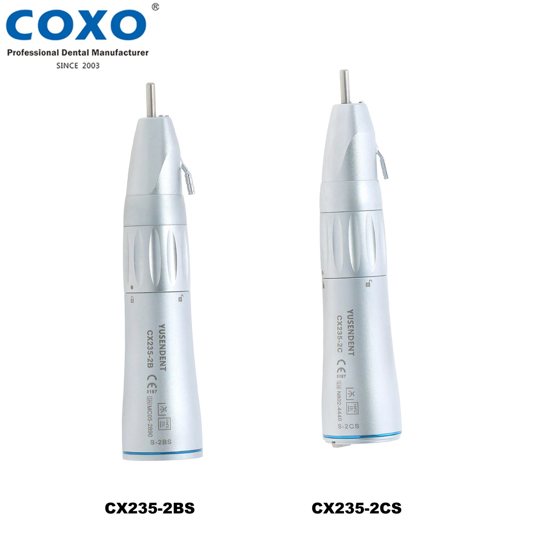 

COXO Dental Implant Surgery 2BS 2CS LED Light Surgical Handpiece 1:1 E-type Straight Nose Cone