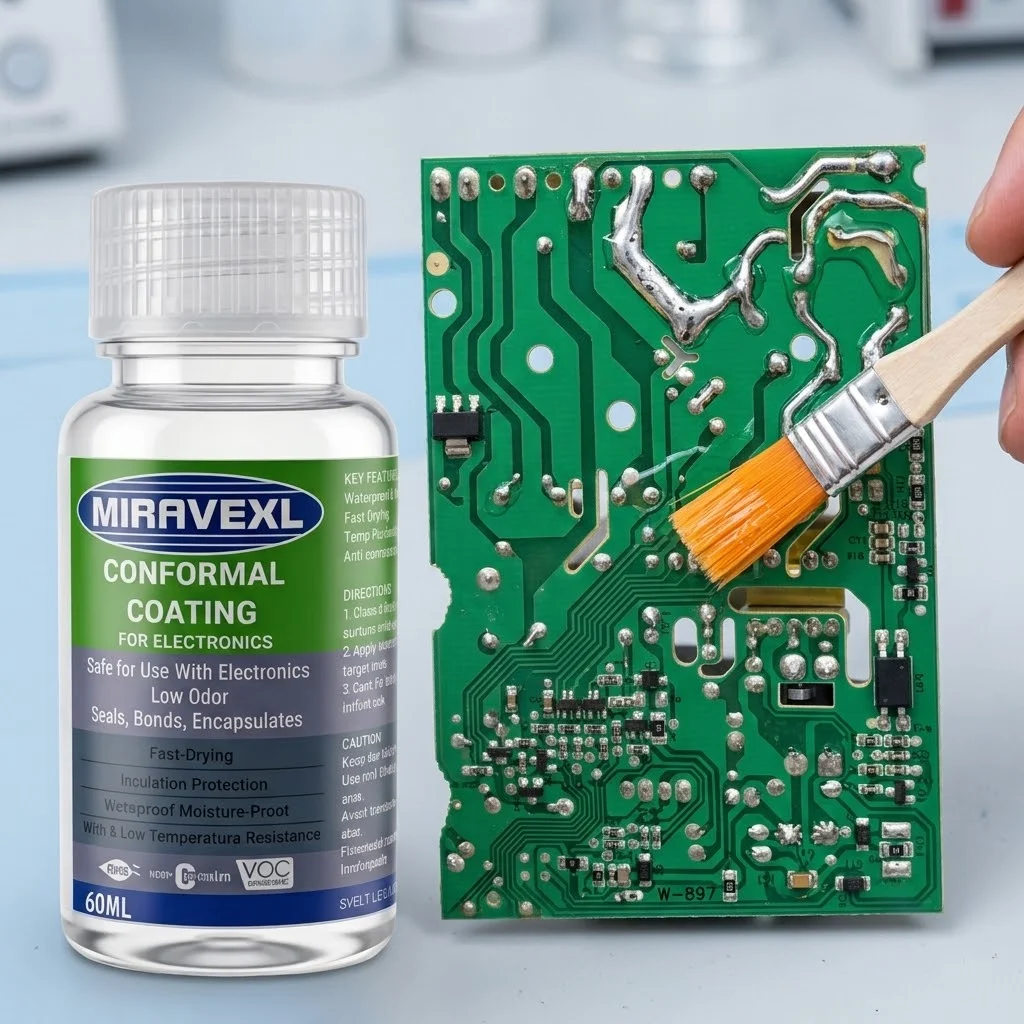 Low Odor Conformal Coating Kit 60ml: Creates Robust Insulation Barrier for PCB Protection and Long-Term Circuit Reliability