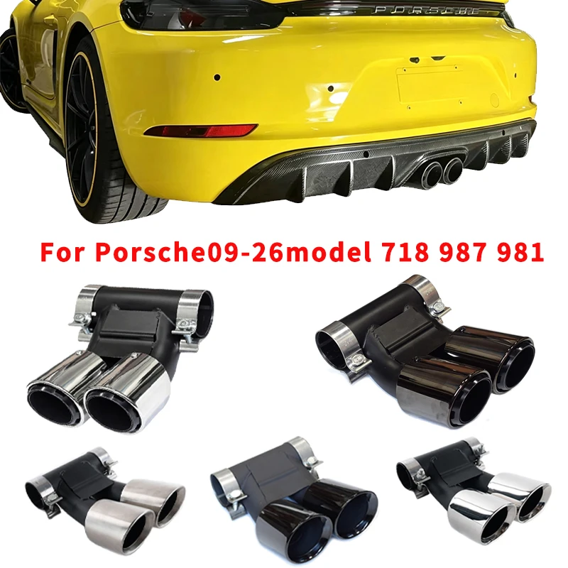 For Porsche09-26model 718 987 981 Muffler Tip Cayman Sports Boxster Exhaust Tip