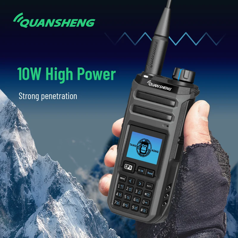 Quansheng TK11(5) ثنائي النطاق NOAA الطقس 999 قنوات 10 واط أجهزة اتصال لاسلكية طويلة المدى راديو محمول مع بطارية 2500 مللي أمبير وشاحن #5