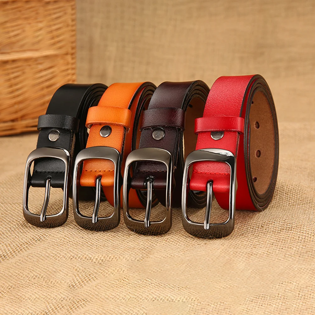 

Women Belt Brown Adjustable Pin Buckle Minimalist Waist Belt for Jeans Pants Dress Accessories Women Belts for Jeans