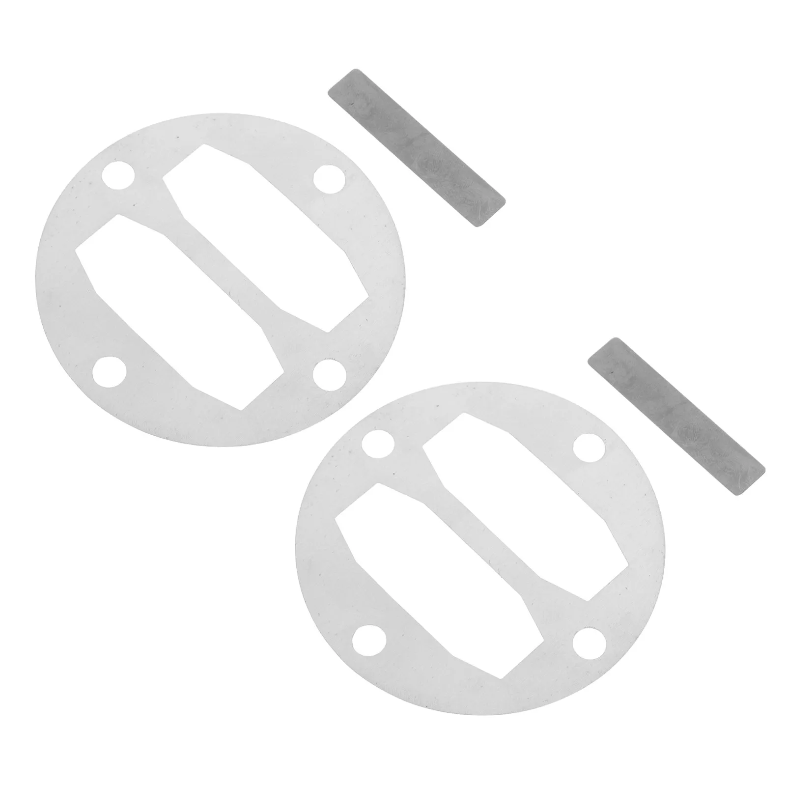 2 Sets valve plates Reed Valve Replacement Pneumatic Air Compressor Cylinder Gasket Head Parts Metal Oil Piston Pump Accessories