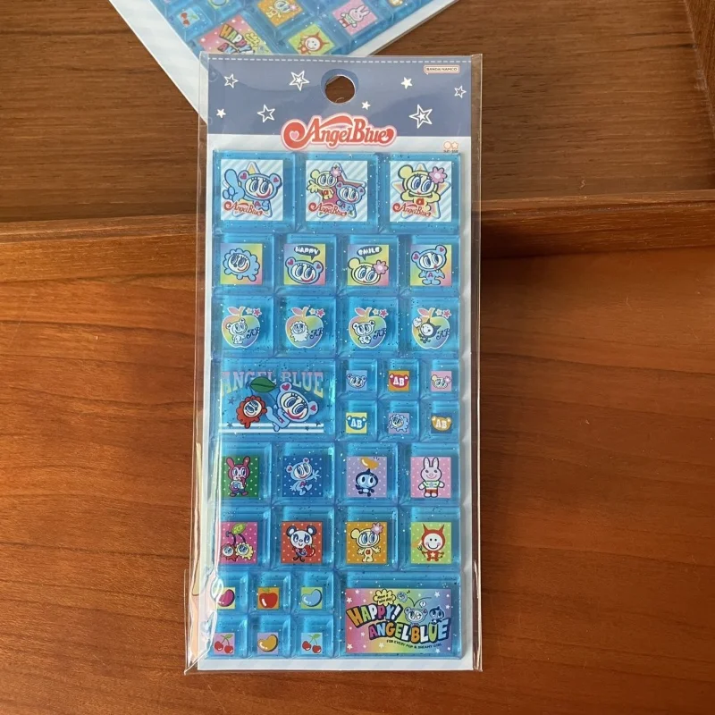 الكرتون الملاك الأزرق ملصق الإبداع الطوب على شكل ثلاثية الأبعاد الأبعاد ملصق زوجين Diy جراب هاتف حقيبة الديكور هدايا الحفلات