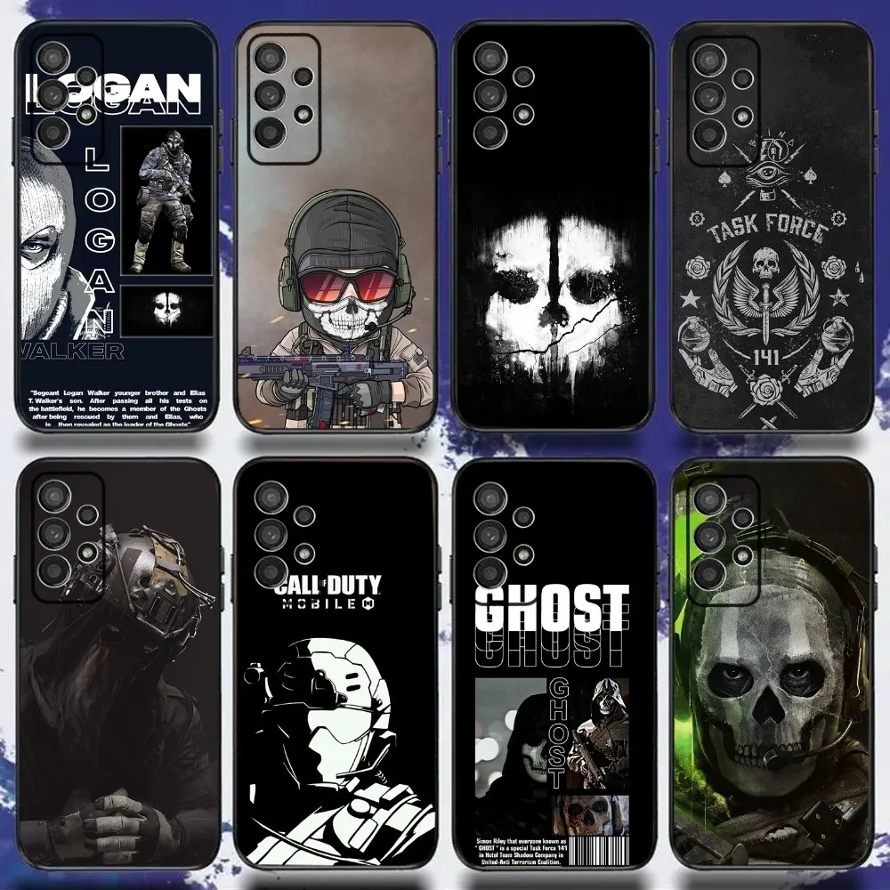 C-COD Call Of D-Duty Ghost Phone Case For Samsung S24,S21,S22,S23,S30,Ultra,S20,Plus,Fe,Lite,Note,10,9,5G Black Soft Cover