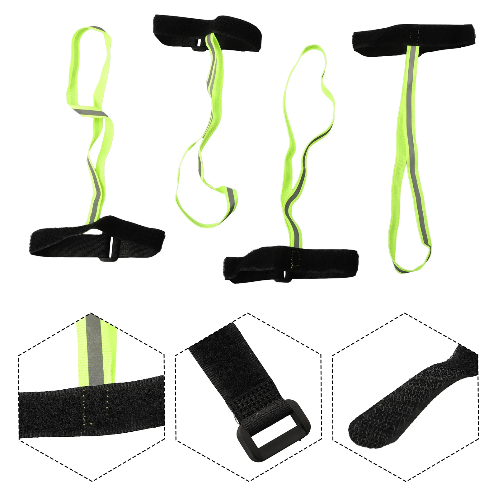 4pc Glove Safety Strap Sport Ski Sport Ski Glove Safety Strap Accessories For Hanging Glove With Reflective Strips