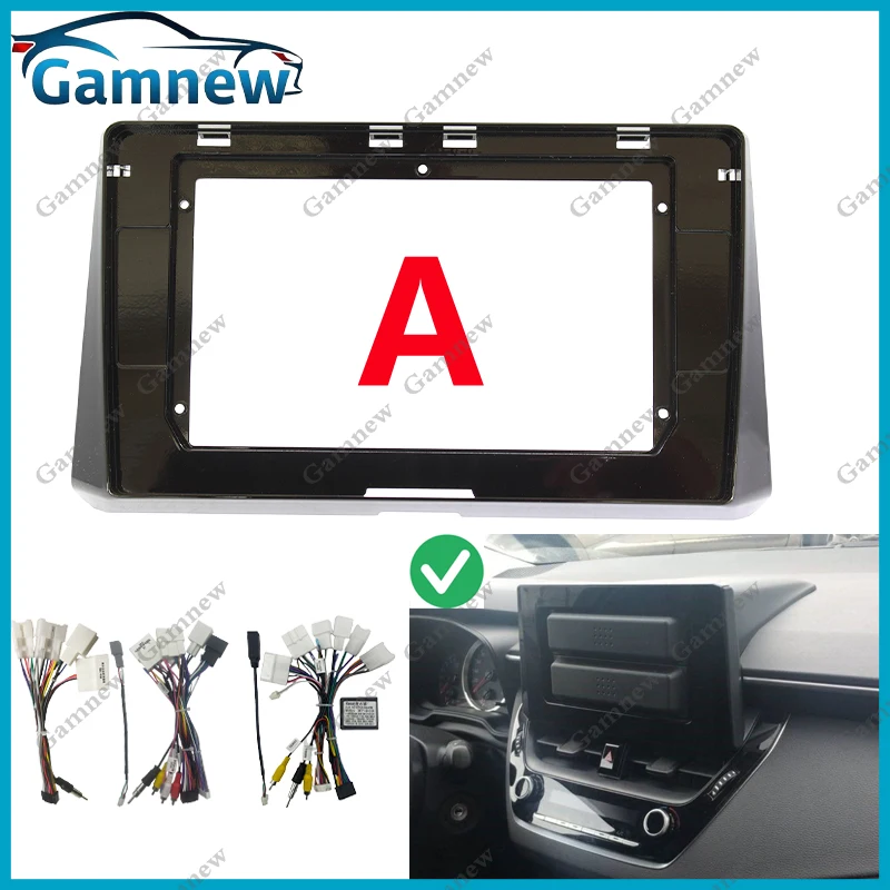 10 Inch Car Frame Fascia Canbus Box Adapter Android Radio Audio Panel Kit for Toyota Corolla 2018+ Corolla Cross 2018+
