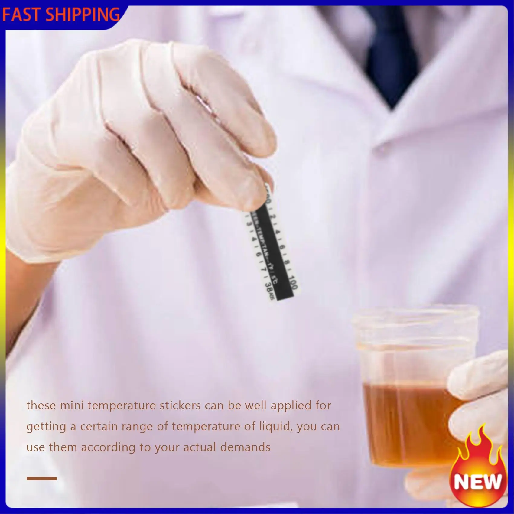 Hot Trend-40 Pieces Temperature Strips Testing Adhesive Temperature Strips 90 To 100 Fahrenheit Degree Temperature Sticker Stick
