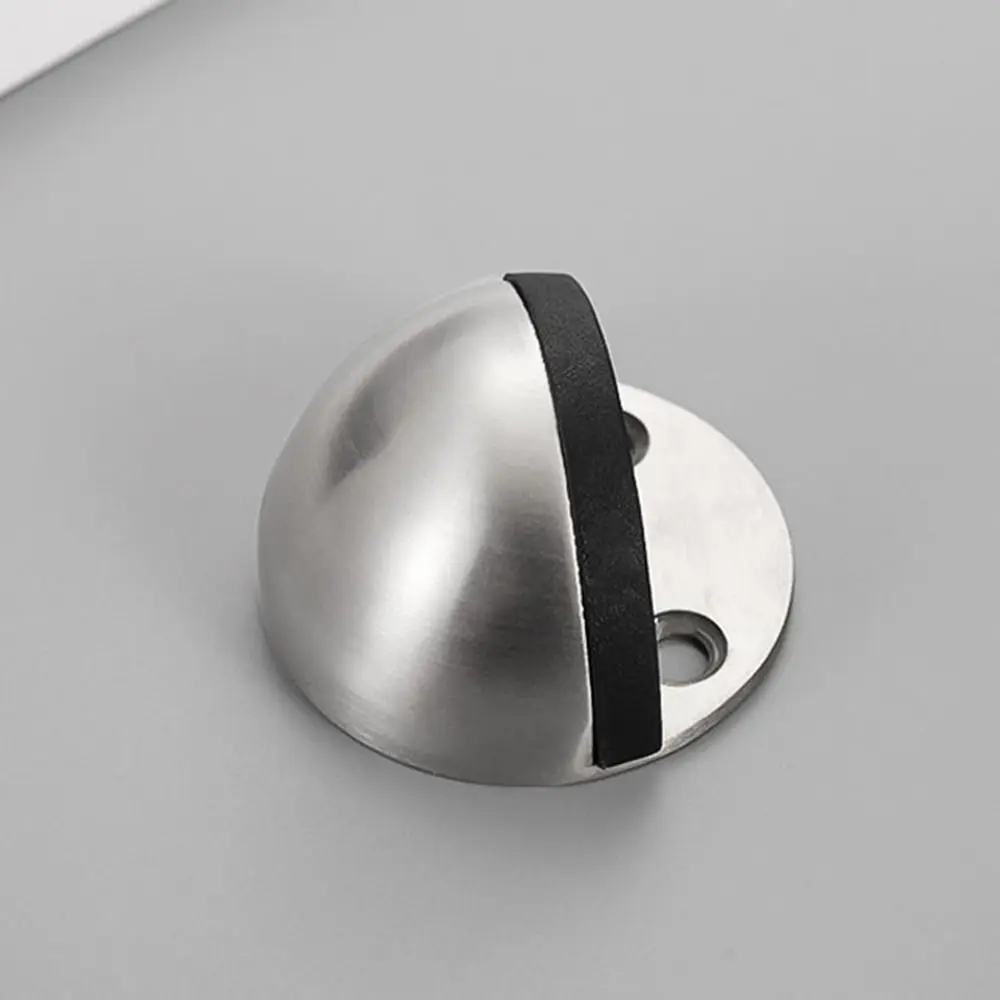 New Stainless Steel Door Stopper Non Punching Anti-collision Door Holder Hardware Nail-free Door Stop Door