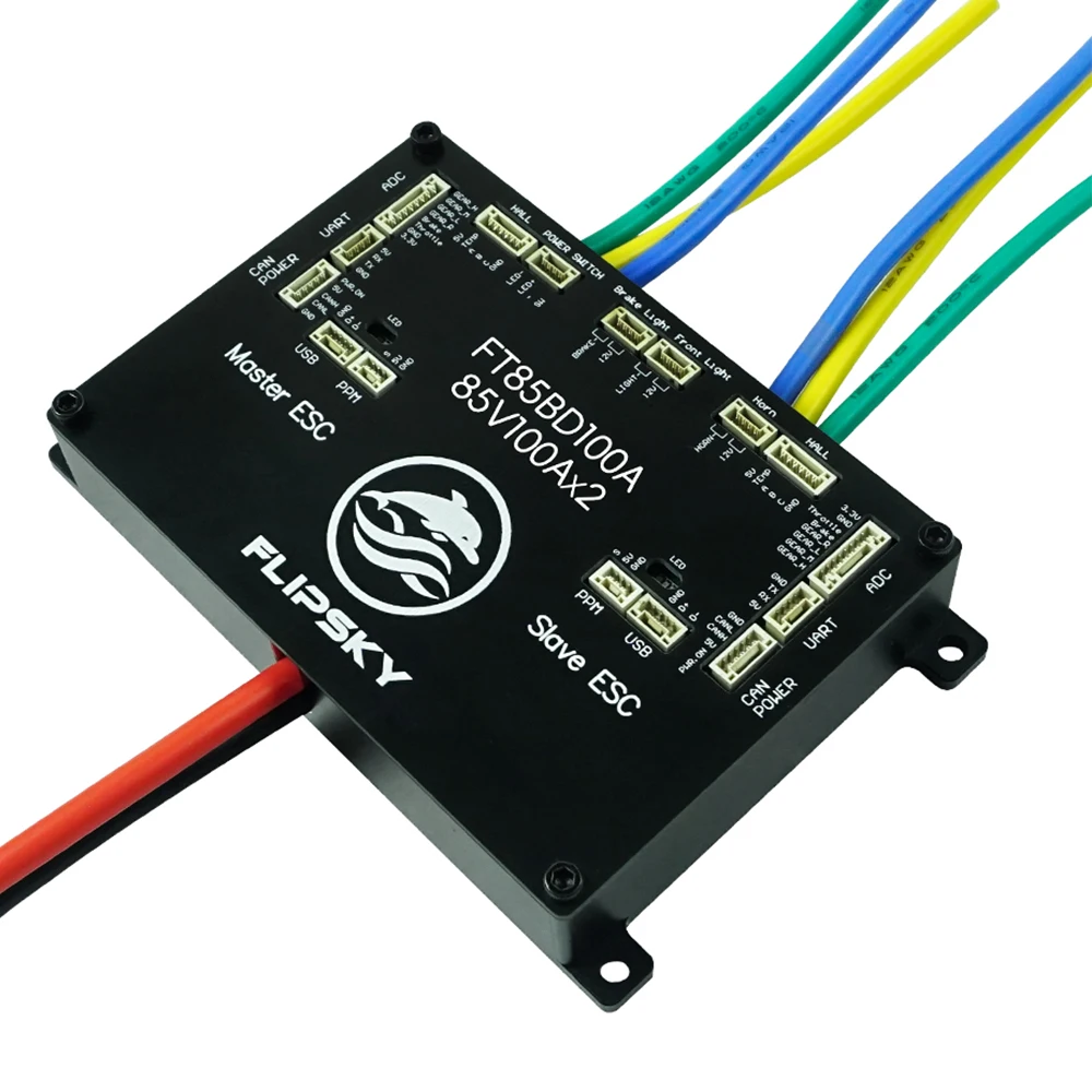 FLIPSKY FT85BD ESC z aluminiową obudową, NIE-VECS, kontroler prędkości do elektrycznej deskorolki / hulajnogi / roweru elektrycznego / motocykla elektrycznego