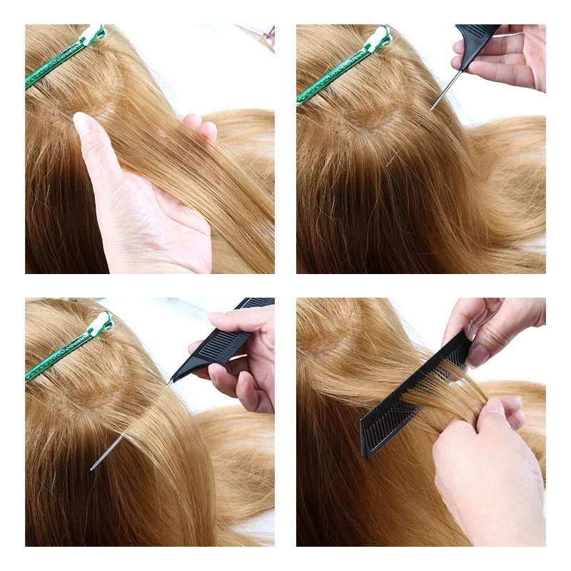 Peine de plástico para resaltar, herramienta de modelado, cepillo de Color, punta de cola, salón de belleza, nuevo