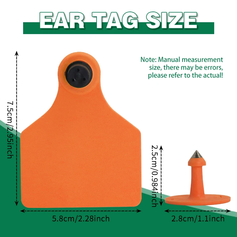 動物用厚手TPU素材耐衝撃耳標 家禽識別 牛 酪農 黒点耳標